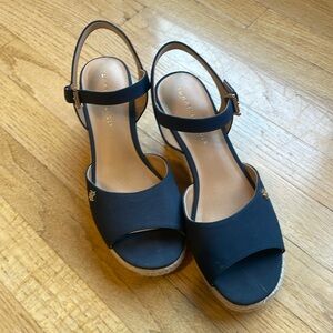 Tommy Hilfiger Black Wedge Sandals